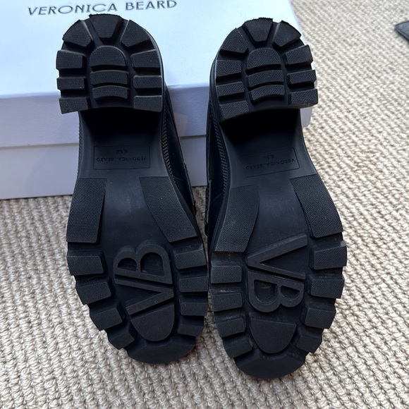 Veronica Beard Black Mules with Gold Accent - Picture 9 of 13